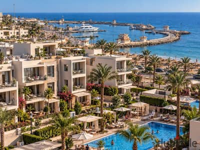 بخصم مليون و نص لاخر الشهر  شاليه غرفتين للبيع تشطيب كامل في العين السخنه الجلاله فرصه سعر و فيو مميز