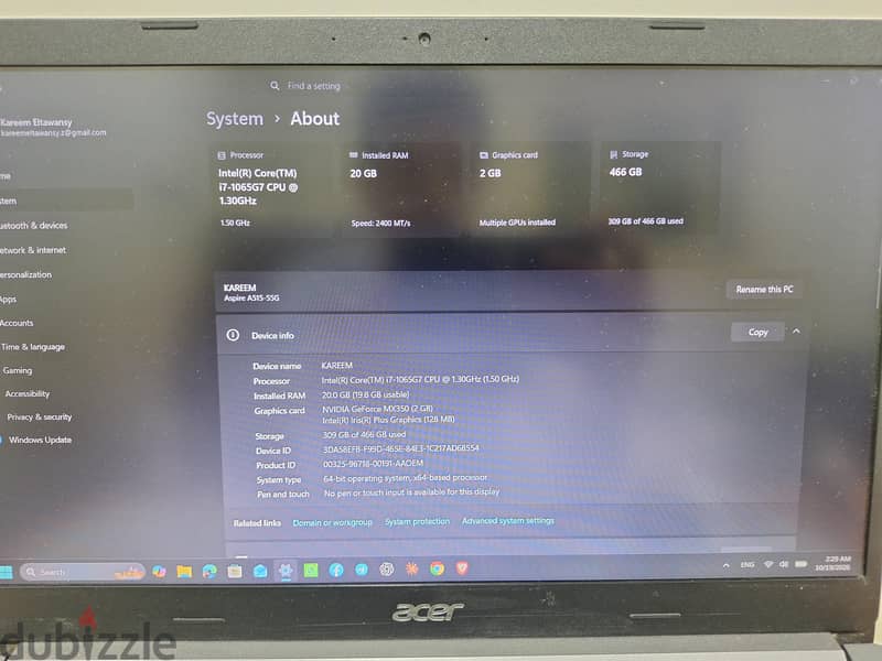 Acer aspire 5 4