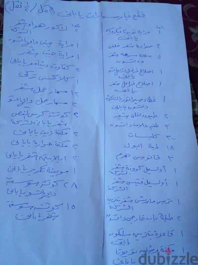 قطع غيار سيارات ياباني نقل ونصف نقل جديدة