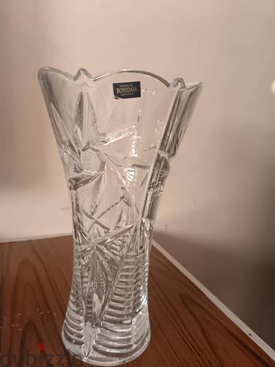 Crystalite Bohemia Pinwheel Crystal Vase (250 mm
