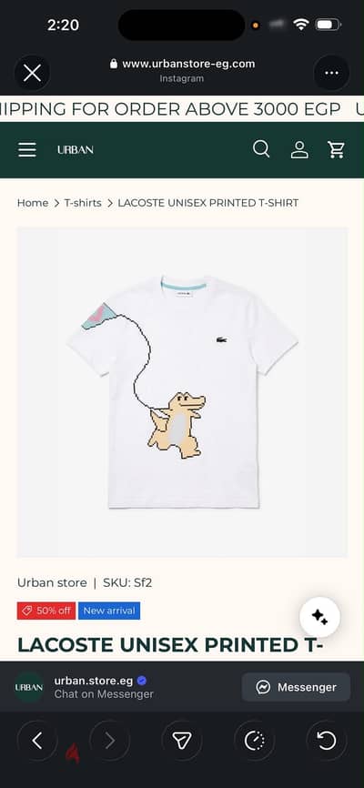T- shirt lacoste - Size M
