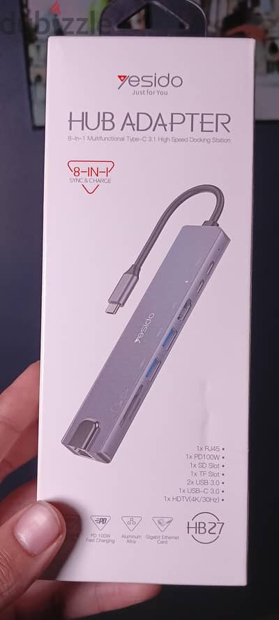 yesido hub adapter 8/1