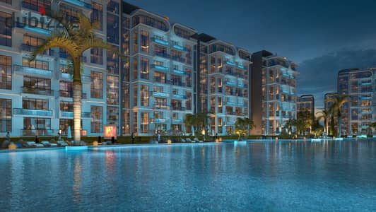 47m² studio in Hava Compound, New Capital’s R8 district, directly on the Central Axis. 10% down payment and installments up to 12 years.