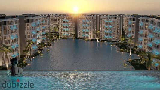 104m² apartment in Hava Compound, New Capital’s R8 district, directly on the Central Axis. 10% down payment and installments up to 12 years.