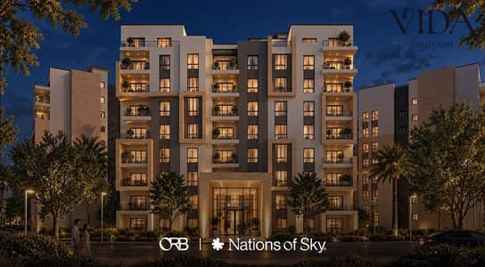 For sale: 100m² apartment in OROUB Compound, near Dahshour Link & Mall of Arabia. Launch price, 5% down, 10-year installments. Great investment!