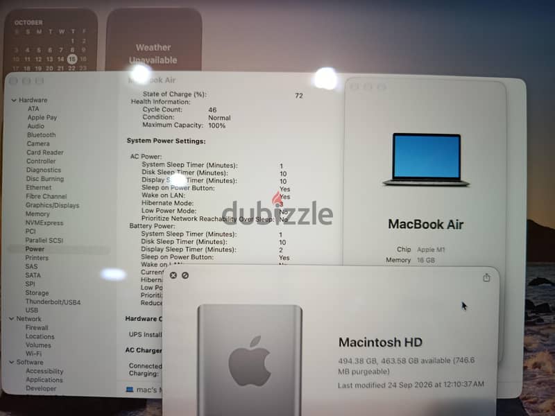 MacBook air m1 ram 16 Hard 512 battery 100 - Laptops - 209273888