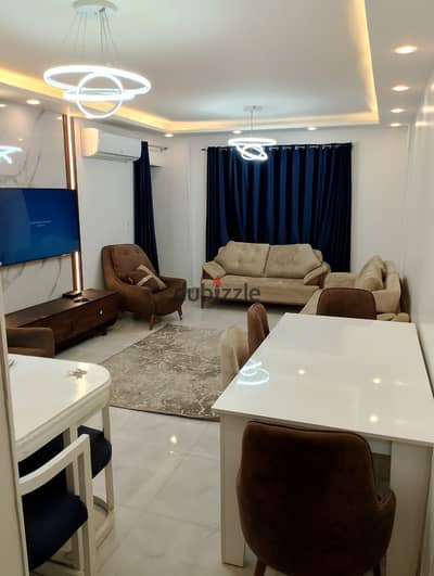 Furnished 90 sq m apartment for rent in Al Rehab, prime location near services