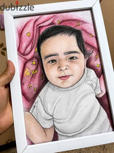 رسم بورتريهات شخصية ولوحات هدايا حسب الطلب باليد  - Custom Portrait