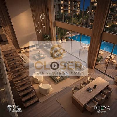 Duplex for sale 4BR with private garden and panoramic view On landscape located in De Joya 4 compound inst 10Y