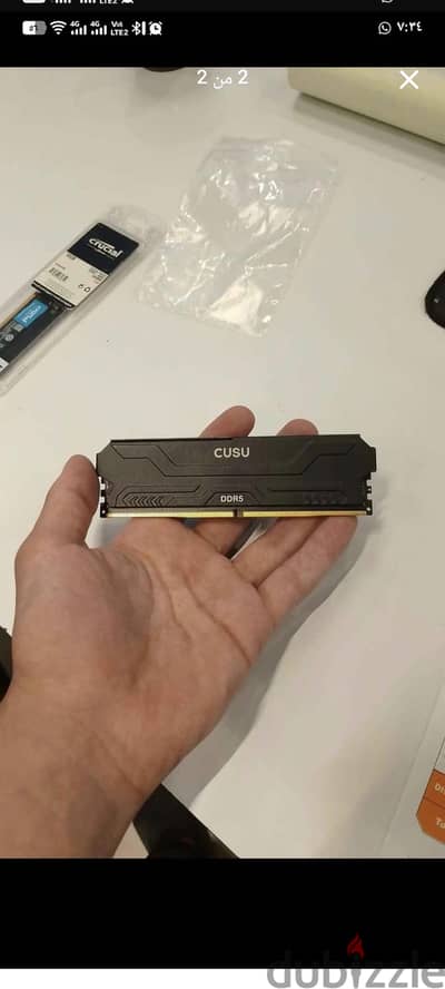 قطعة رام 16 ddr5 بدون مشتملات سرعة 5600 حالتها نظيفة اوي زي ما موضح