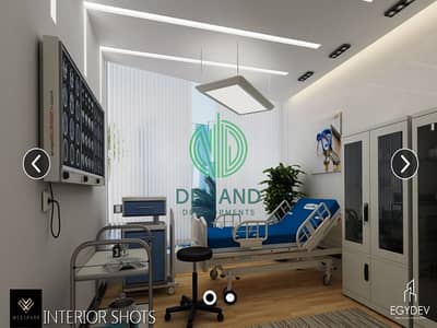 Clinic 60 sqm fully finished with Ac's for rent in west park mall on gamal abdelnasser axis near to mall of arabia 6 october