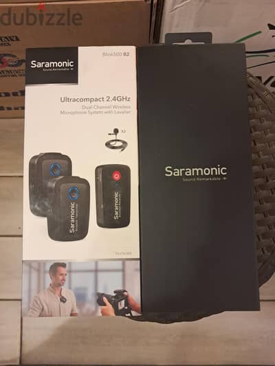 ميكروفون لاسلكي Saramonic Blink 500 B2 أصلي ثنائي القنوات