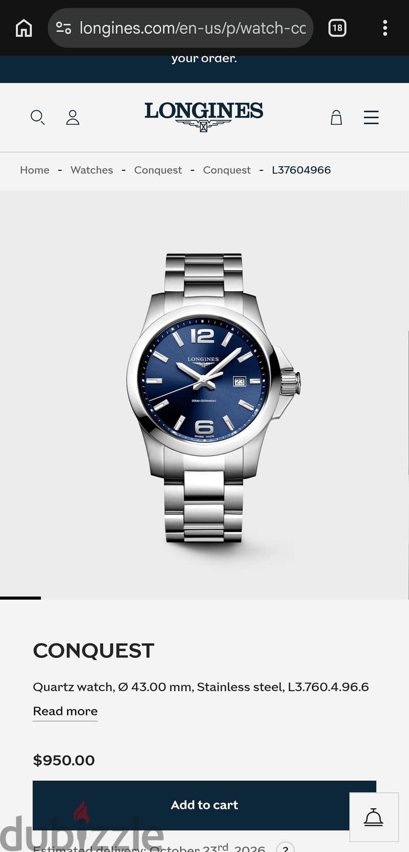 Longines CONQUEST for sale - Watches - 209276880