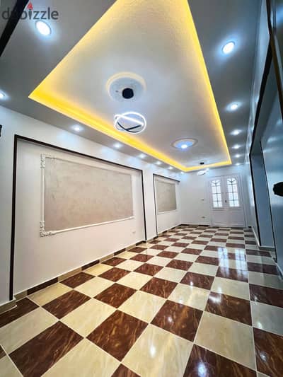 Apartment in Alexandria, Al-Ajami, Al-Nakhil Beach, next to the main street, with all services and hotels near the Air Defense Hotel, luxurious and unique finishes, registered and fully equipped