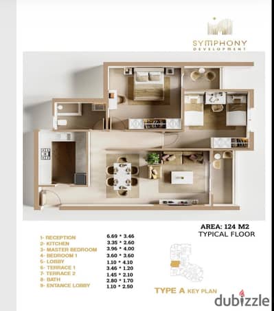 Apartment 222 m with a spacious garden of 155 m (3 bedrooms) for sale with a down payment of only 10% in Bahga Compound and installment over 8 years