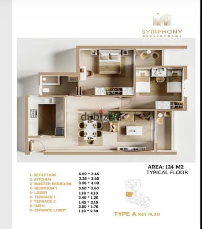 140 m apartment with a 61 m garden (3 bedrooms) for sale with only 10% down payment in Bahja Compound and installment over 8 years