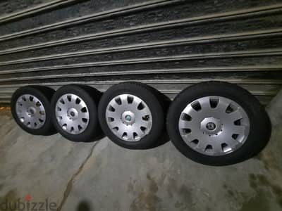 جنوط الاصلي مقاس ١٥ بالطاسات  سكودا اكتافيا A4