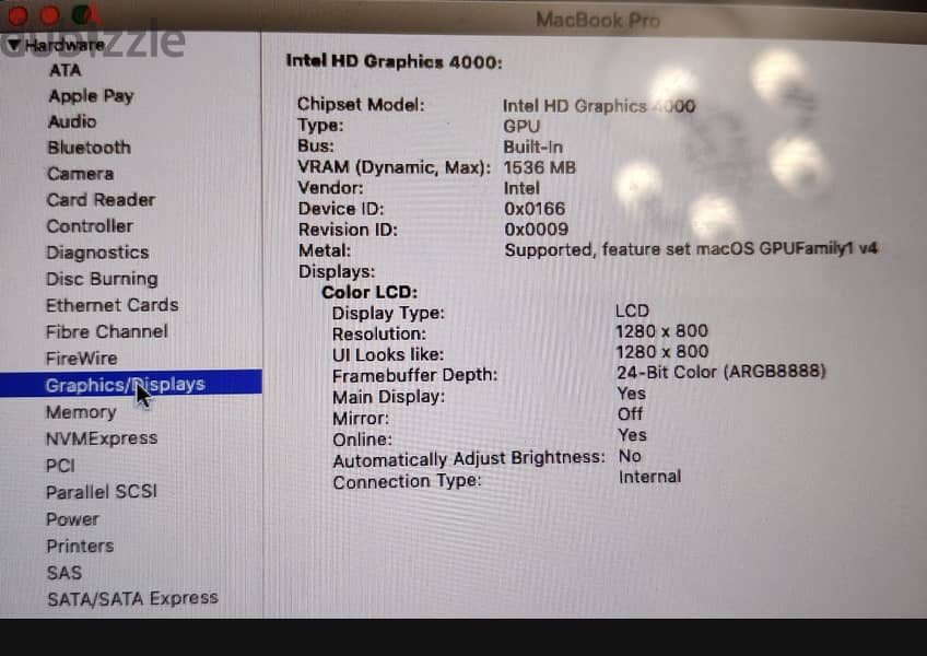 Macbook pro 2012 1