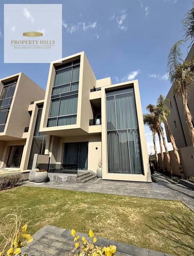 Villa for sale with a landscape view from Waterway in New Cairo