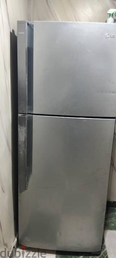 ثلاجة إل جي 16 قدم-LG Refrigerator 2-Door Silver