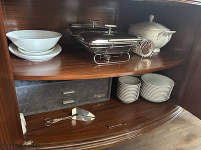 Brand new Bohemian Crystal sets- German Chinaware and Silver trays