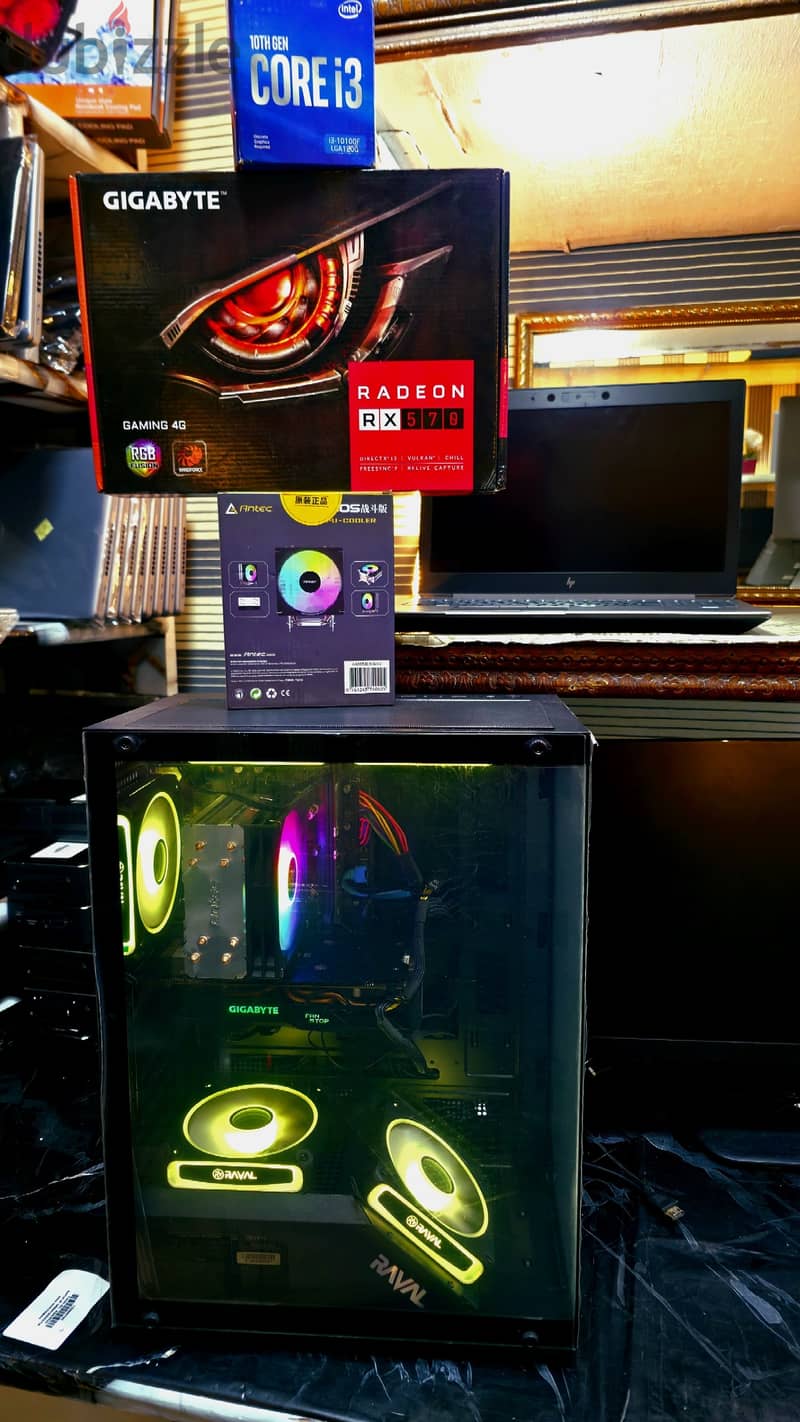 تجميعة كمبيوتر Gaming PC bundle - Core i3-10100F - Ram 8 - SSD 128 ...