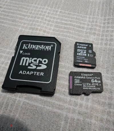 2 Memory card Kingston 64G & 32G