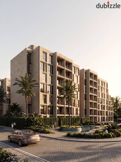 For sale apartment in Mokattam, The Novelist compound, in the finest area of the High Plateau facing Ab Town Cairo