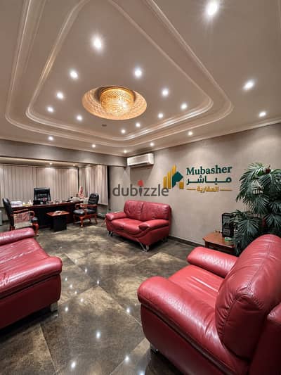 For rent || Licensed commercial or administrative headquarters 350m² – Ground floor with private entrance – Fully furnished and air-conditioned – In front of Al-Zahra Club
