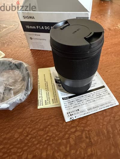 Sigma 16mm f1.4 like new