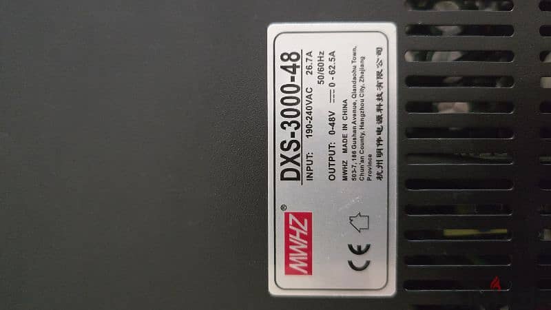 Power suppy 3000w, 0-48V, 0-62.5A 2
