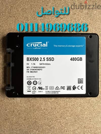 هاردات 480 جيجا SSD استيراد خارج بحالة الزيرو متاح كميات
