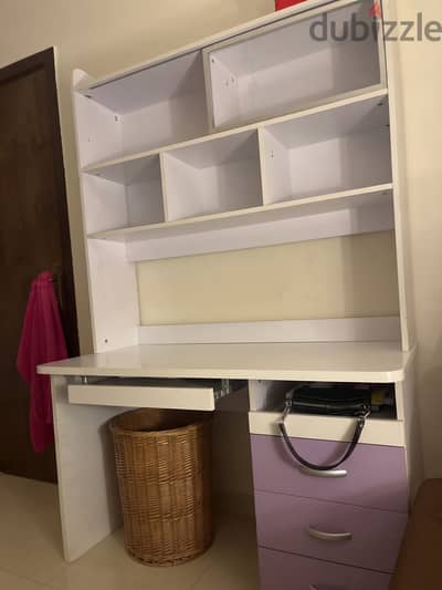 White and Purple Desk