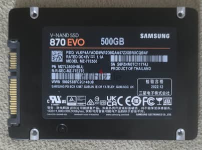 Hard disk ssd 500 Samsung