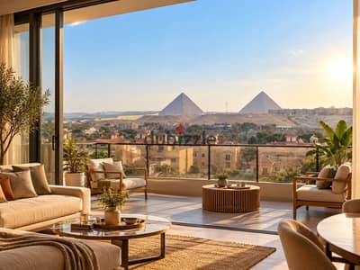 استوديو للبيع باستثمر بالدولار يومي 150 دولار يوميًا  على فيو الأهرامات والمتحف المصري الكبير