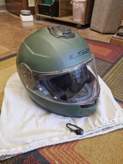 خوذة LS2 Strobe II شاملة كل مشتملاتها زي الجديدة + Visor فاميه هدية