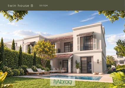 Twin House for sale with a 5% down payment and installment over 9 years in Ranches Compound on the Alexandria Desert Road and in front of Sphinx Airport
