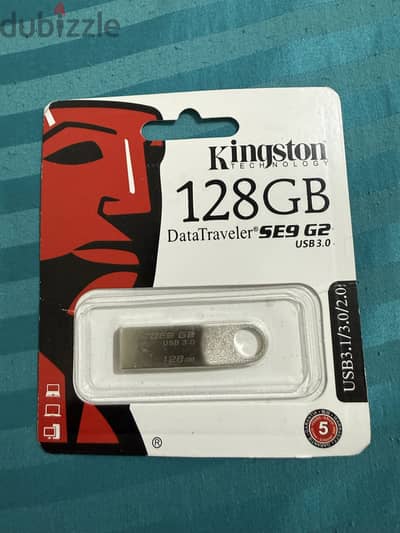 Kingston 128GB USB 3.0 Flash Disk, Steel - DTSE9G2