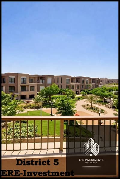 كورنر تاون هاوس متشطب بالكامل بالتكيفات والمطبخ للايجار بموقع متميز جدا جاهز للسكن في كمبوند ديستريكت 5 التجمع الخامس