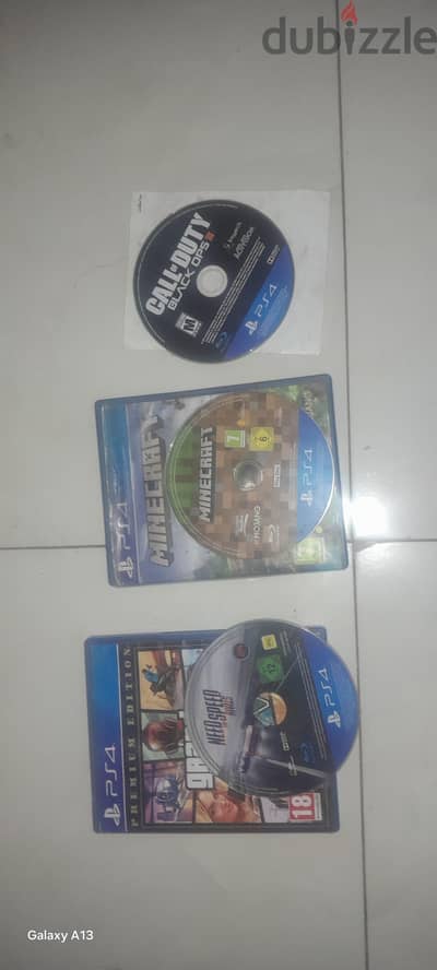 Minecraft+ gta premium editon+need for speed rivals +call of duty ps4