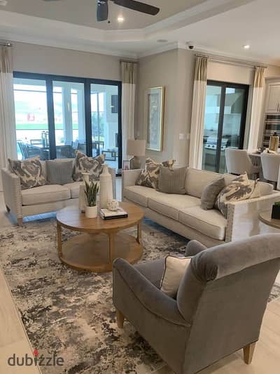 Duplex available for immediate handover, move-in ready (turnkey), in a prime location in Al Rehab City on the Suez Road, directly opposite the Tulip H