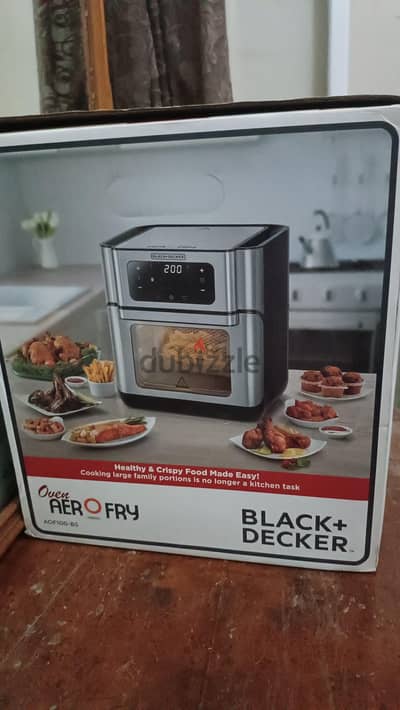 قلاية وفرن هوائي Black + Decker موديل AOF100-B5 سعة 12 لتر