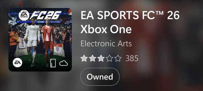 اكونت fc 26 xbox وان و سيريس