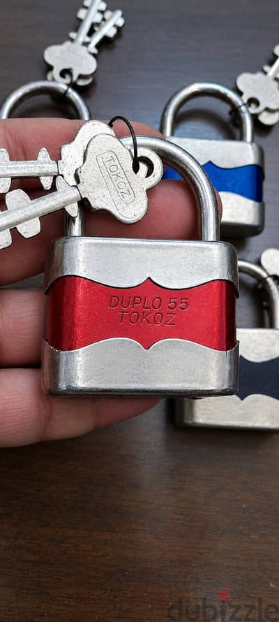 قفل انتيك TOKOZ DUPLO 55 تشيكوسلوفاكي الصنع لهواة النوادر بالمفاتيح