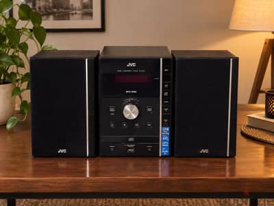 للبيع ميني سيستم JVC أصلي بالسماعتين