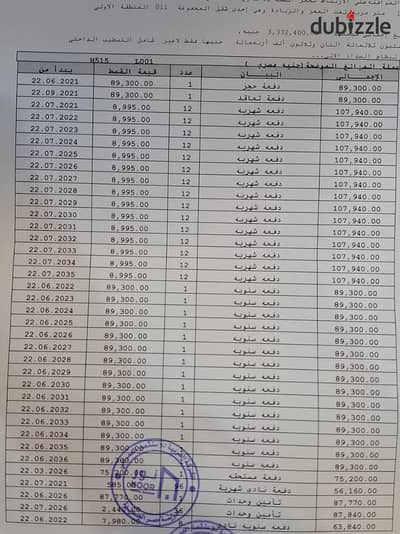 للبيع شقه لقطه مميزه جدا 119متر حجز افتتاح دور متكرر ڤيو جاردن مفتوح في مدينة نور