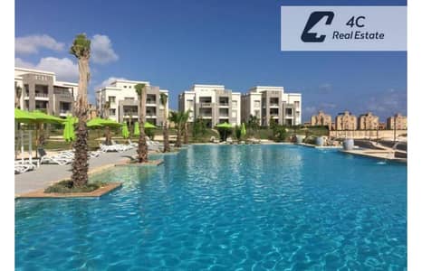 Chalet ready to move 2 bdr ultra super lux finishing prime location pool view in Amwaj Al Ahly Sabbour North Coast Sidi Abdel Rahman