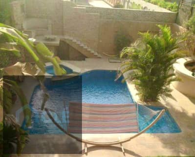 Luxury Furnished Twin house with Private Pool for rent at lowest price Tara compound , EL-Sheikh Zaid ,BUA : 320 sqm includes 3 bedrooms + nanny room