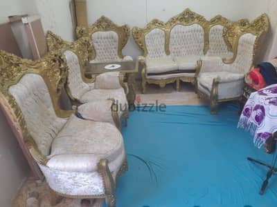 صالون ابيض مدهب