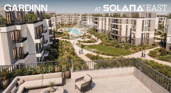 Service Apartment  Fully Finished by ORA Hotel Apartment for sale in Solana East, 5th Settlement Compounds  Open Lagoon View 600K Down Payment